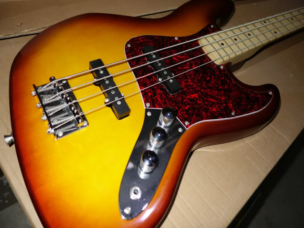 Sunburst Bass Guitar IN Stock Very cheap 4 Strings Bass sample China