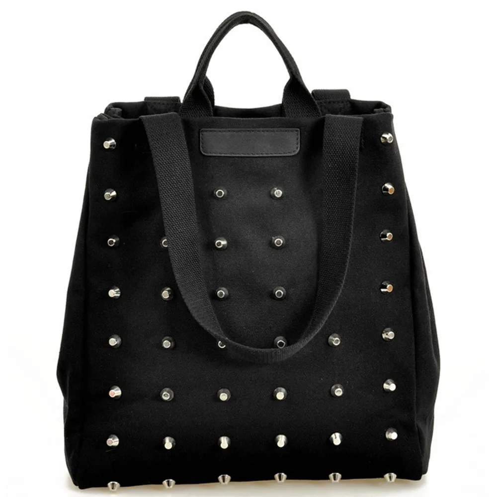 

OCARDIAN Shoulder bag tote bag handbag Fashion Rivet Women Casual Canvas Ladies Top-Handle Tote Drop shipping CSV A1119#30