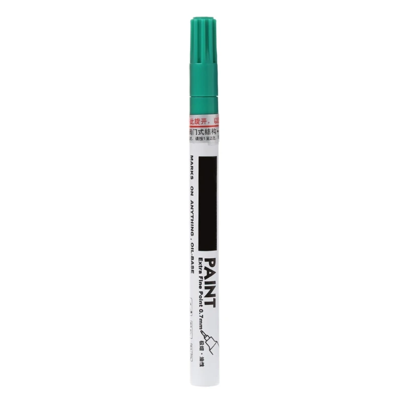 Универсальный 0,7 мм Классическая приковывающая взгляд постоянного Краски металлическим маркером DIY искусство - Цвет: Зеленый