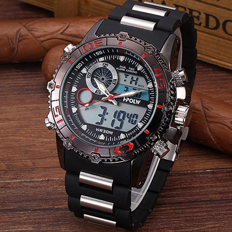 2018 New Sport Watch Men Diving Camping Waterproof Clock For Mens
