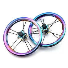 1 pair 12 inch bike wheel for balance bike 85mm 95mm sliding bicycle wheel for kids children high quality rainbow colorful