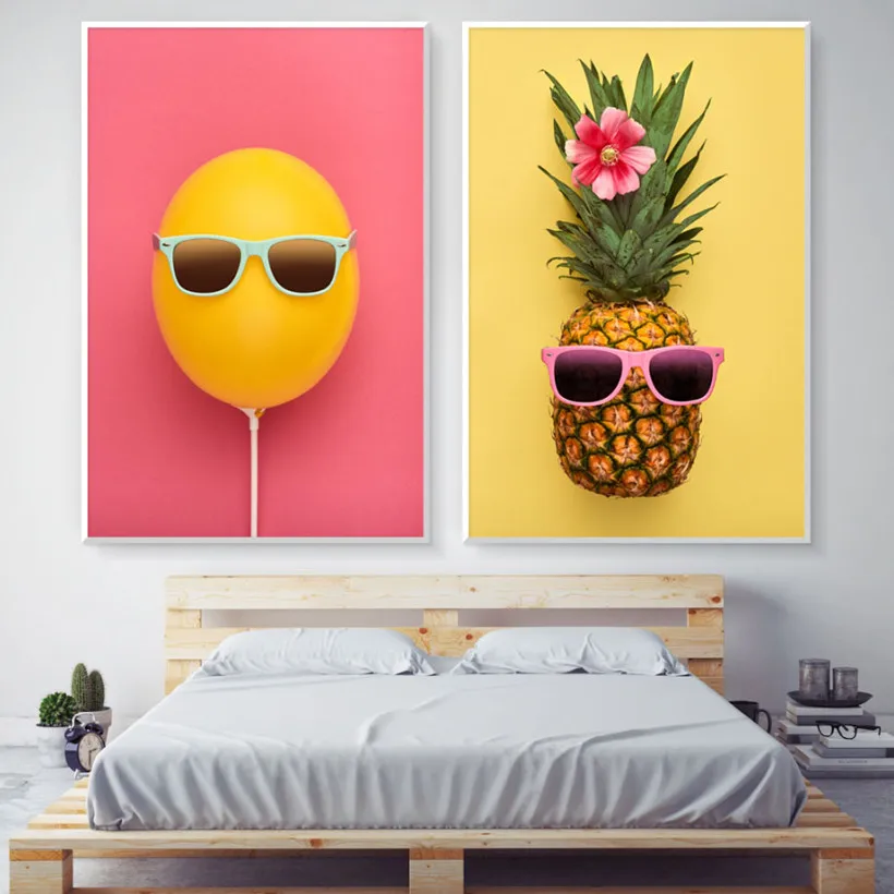 Abstract-Fruit-Pineapple-Orange-Glasses-Poster-Nordic-Style-Pictures-Wall-Art-Canvas-Print-Painting-For-Living