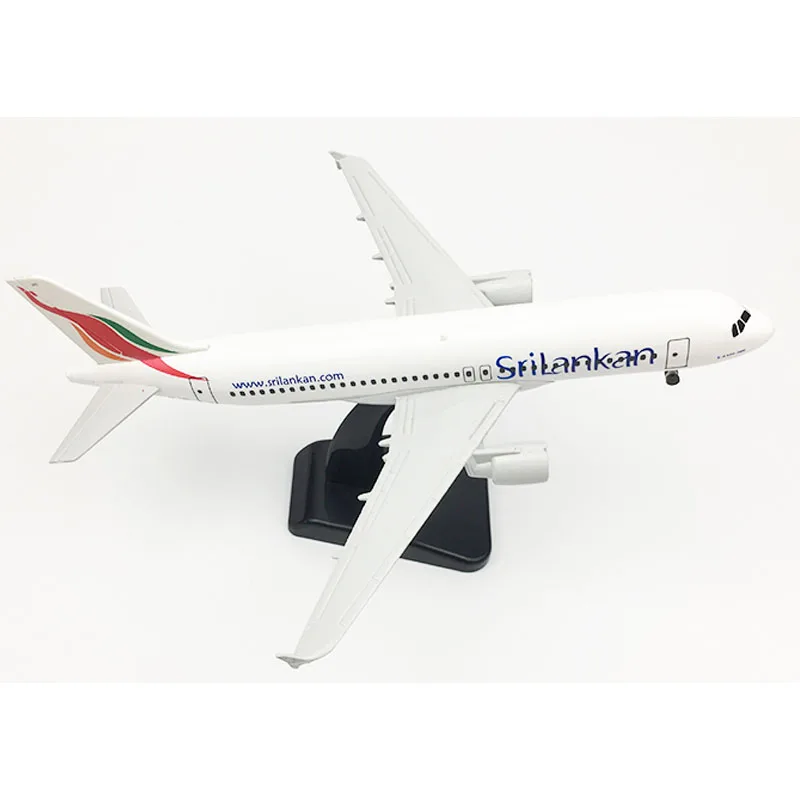 20 см модель самолета SriLankan Airlines 16 Airbus A320 из сплава металла литая под давлением