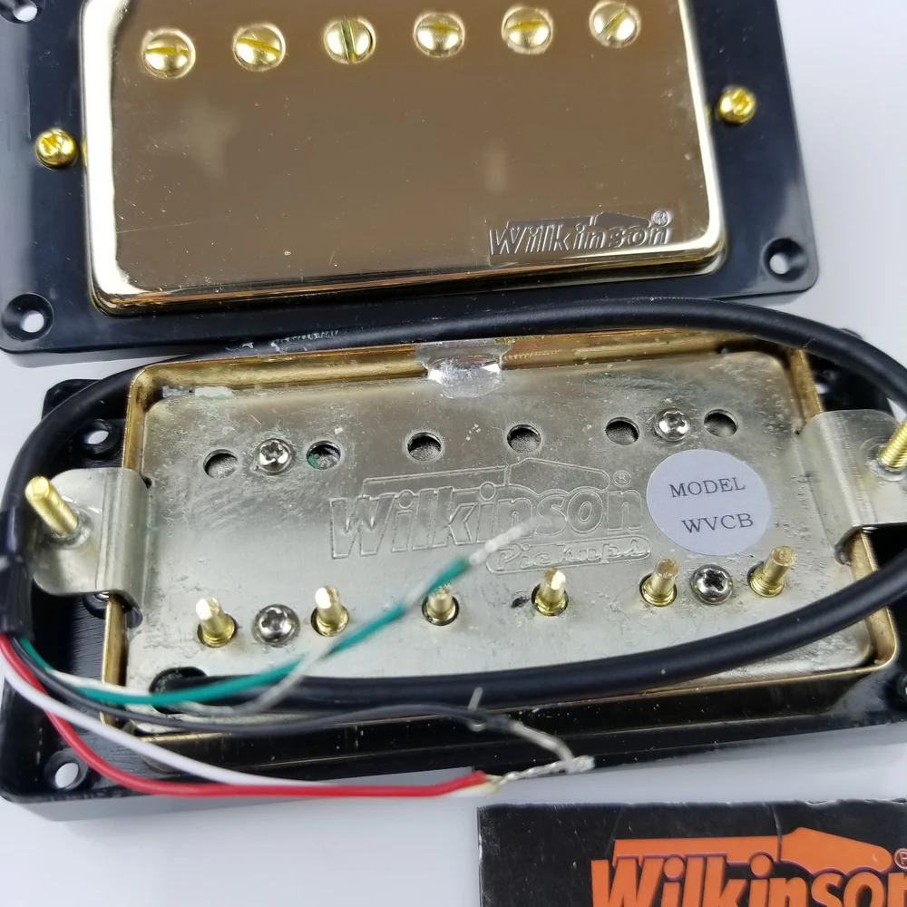 Новинка Уилкинсон Золотой LP SG электрическая гитара типа ES Humbucker Pickups закрытый WVC