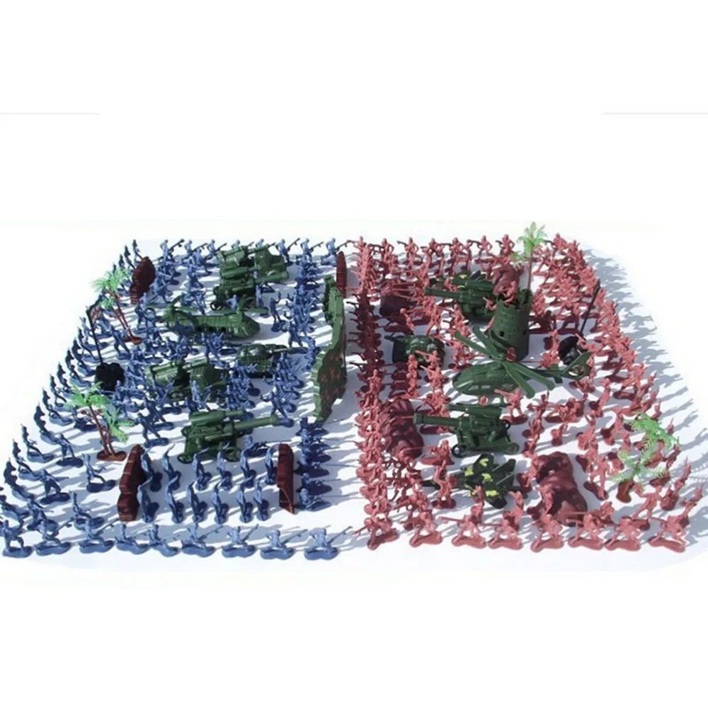 

270 Pcs /lot Nostalgic Toy Soldier Kit Figures Military Army Men Sand Scene