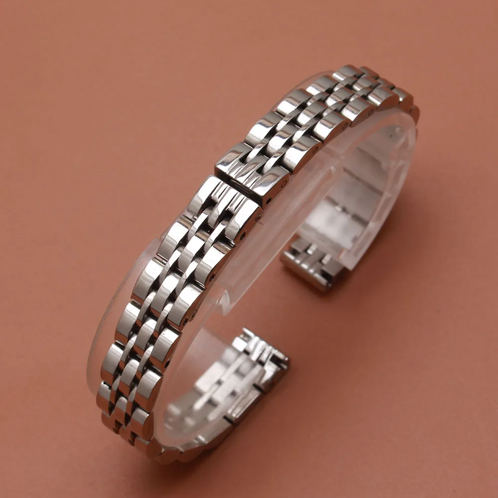 10mm 12mm 14mm Available Ladies Size Silver Stainless Steel Watch Band