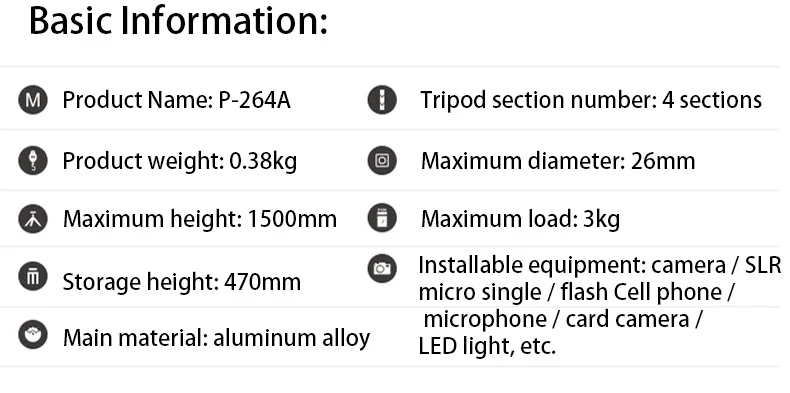 BEXIN P264A 4 секции замок легкий unipod камера стенд монопод с регулируемой ножкой для Canon Nikon DSLR камера