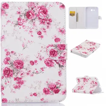 

For Samsung Galaxy Tab A T350 T355 T550 T555 PU leather Peony Stand Case cover For Galaxy Tab 4 T230 T231 T530 T531 Tab E T560 #
