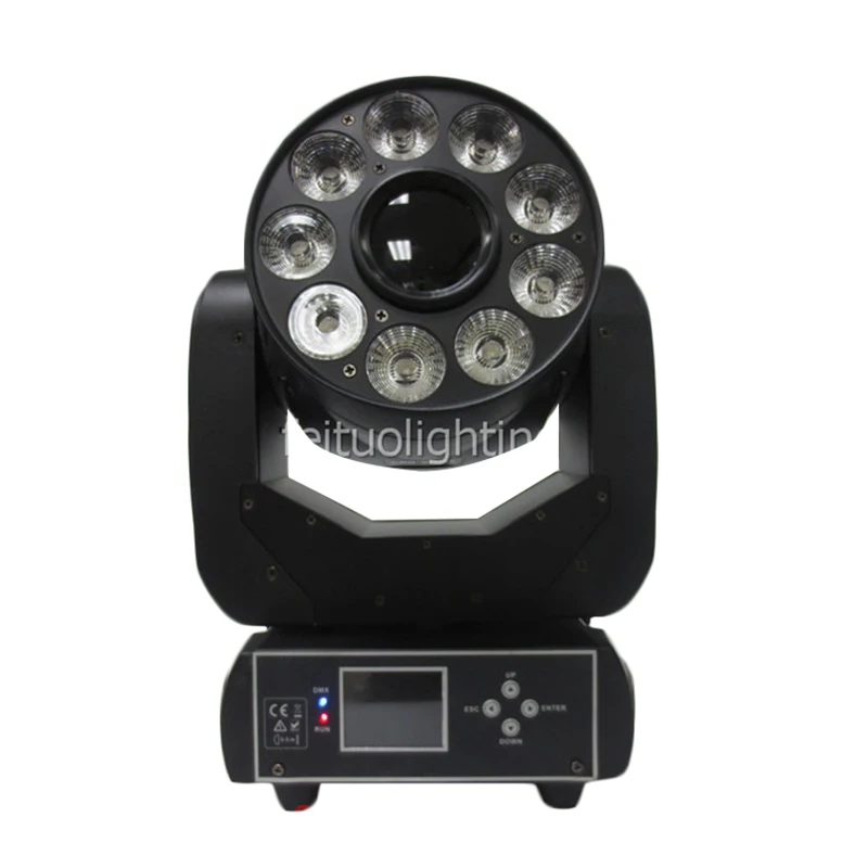 

DMX 75w Led Spot + 9x12w Led Wash Moving Head Rgbwa Uv 6in1 Dmx Stage Light 3 Face Prism Gobo Led Moving Head Spot Disco Light