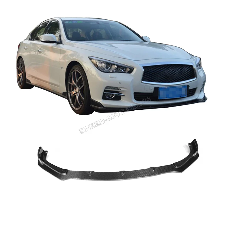 14UP Q50 Carbon Fiber Front Bumper Lip for infiniti,car front lip for