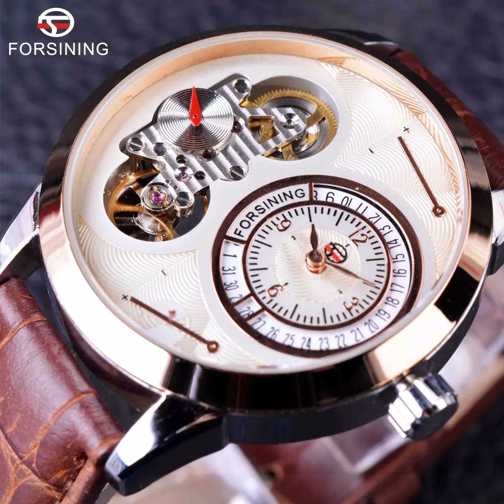 Forsining Tourbillion мужские наручные часы с маленьким циферблатом и роскошным
