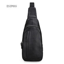 Esiposs натуральная кожа сумка мужской сумка мужская нагрудная сумка мужской сумки новое поступление мужской сумка Мужчины Грудь сумка