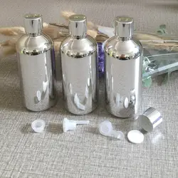 100 мл стеклянная бутылка с серебряным покрытием флакон-капельница Макияж Контейнер, essentical нефти Многоразового Использования Косметики