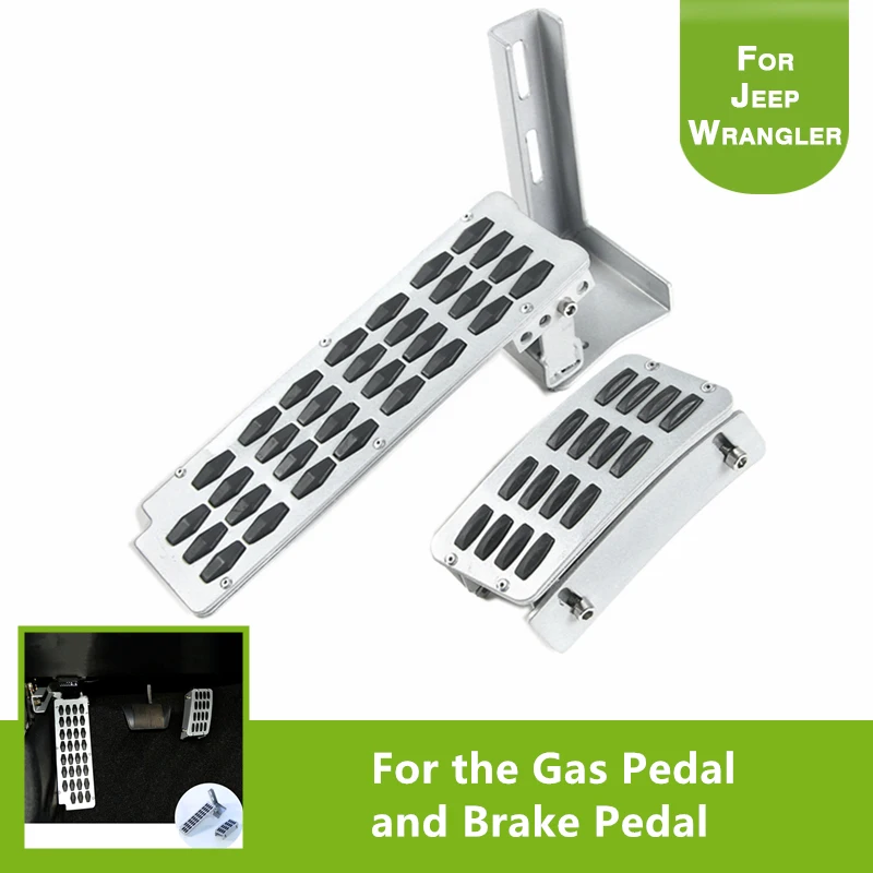 

New Arrival No Drill Increased Type Car Accelerator Brake Fuel Pedal Left Side Foot Rest Kick Panel For Jeep Wrangler JK 07-2017