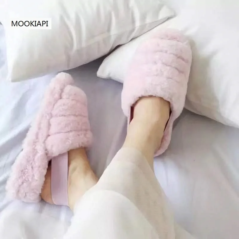 

The most popular brand slippers in Europe in 2019, women's shoes, real wool, very fashionable, free delivery, four colors