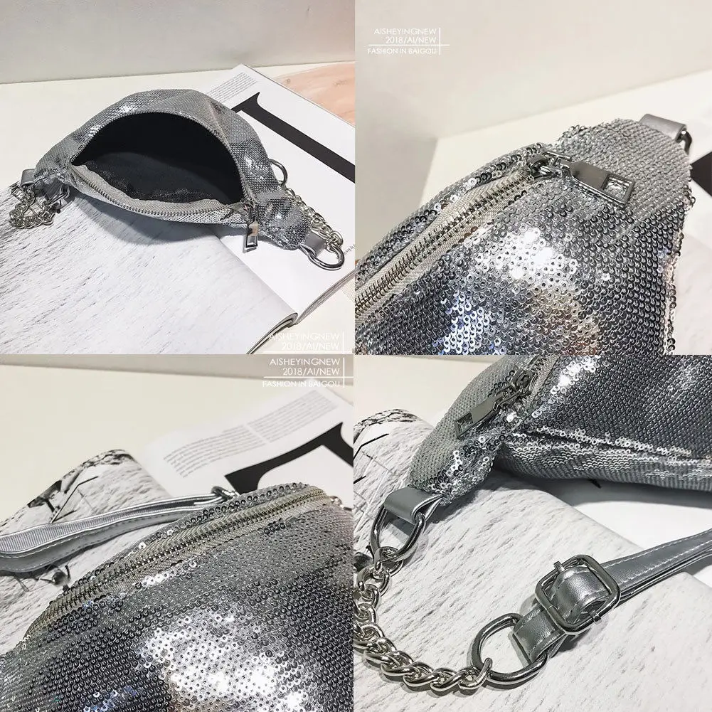 Женская голографическая поясная сумка модная водонепроницаемая для телефона из