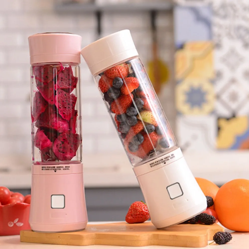 

2019 480ml USB Mini Blender Glass Bottle Juicer 6 Blades Portable Fruits Mixer Meat Grinder Juice Maker Machine Drop Shipping