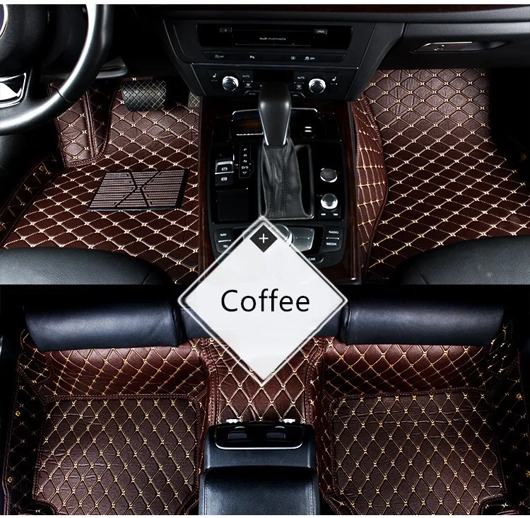 

Synthetic Leather Car Floor Foot Mat Cushion For AUDI A1 A2 A3 A4 A5 A6 A7 A8 Q3 Q5 Q7 Auto Styling Vehicle Accessories CNYOWO
