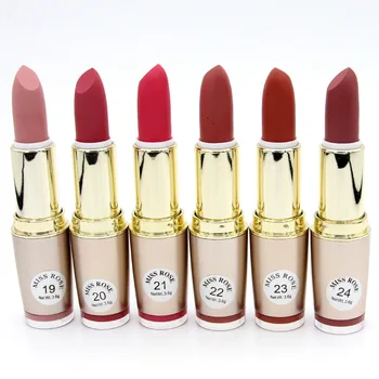 

Lip Stick Nude Lipstick Matte Waterproof Long Lasting Lipsticks Moisturizing Makeup Lips MISS ROSE Cosmetic 6 Colour