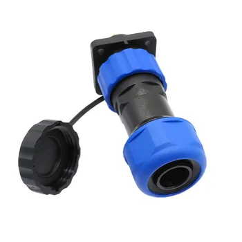 

SP20 corrugated pipe IP68 waterproof connector plug and flange socket 1pin 2pin 3/4/5/6/7/9/10/12/14Pin