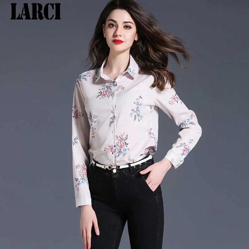 LARCI новый длинный рукав белая рубашка для женщин топы корректирующие Camisetas Mujer Verano