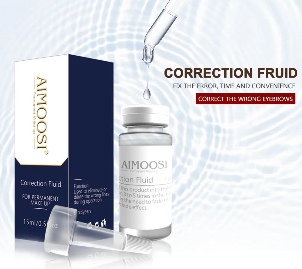 2pcs Aimoosi Correction Fluid Permanent Makeup Correct tattoo ink or Fix Color for Eyebrow