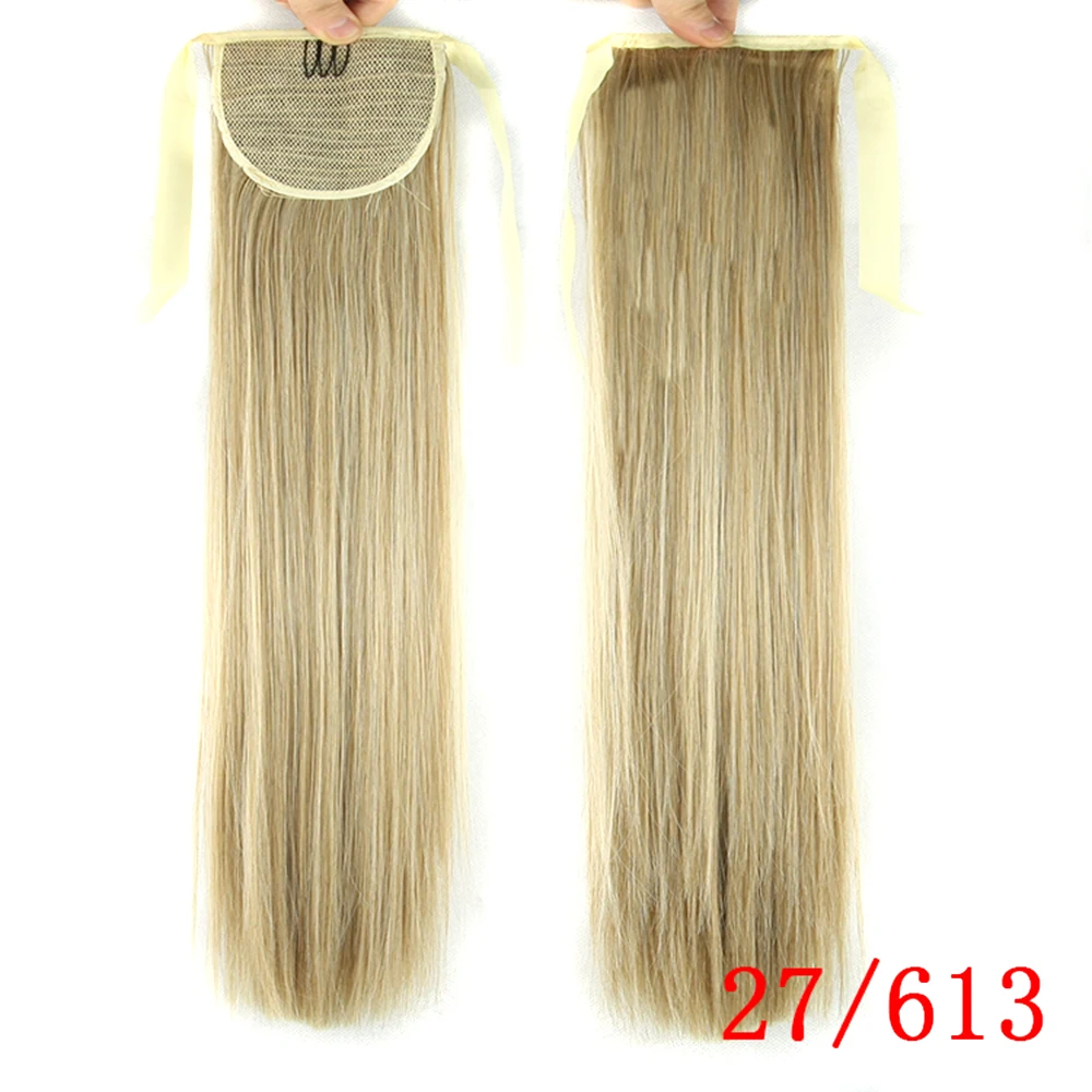 Soowee 22 дюйма синтетические волосы конский хвост прямые Конские накладные волосы на заколках конский хвост шиньоны для женщин