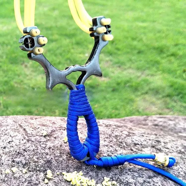 1Pc Zinc Alloy Powerful Pocket Slingshot Hunting Slingshots Bow