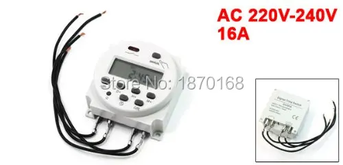 CN101a AC/DC 12 V ЖК дисплей цифровой Мощность программируемый таймер реле времени 16A|16a