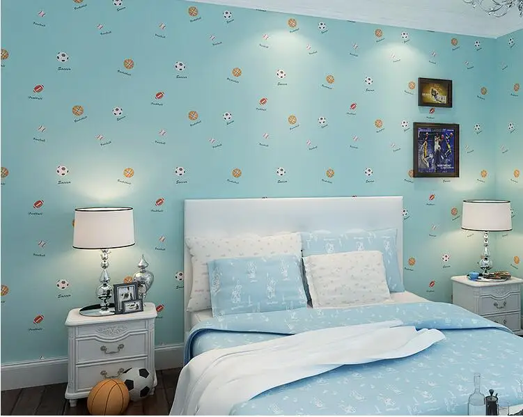 Beibehang нетканые детская комната 3d обои для мальчиков спальня обои papel де parede para quarto папье peint обои - Цвет: T7183 light blue