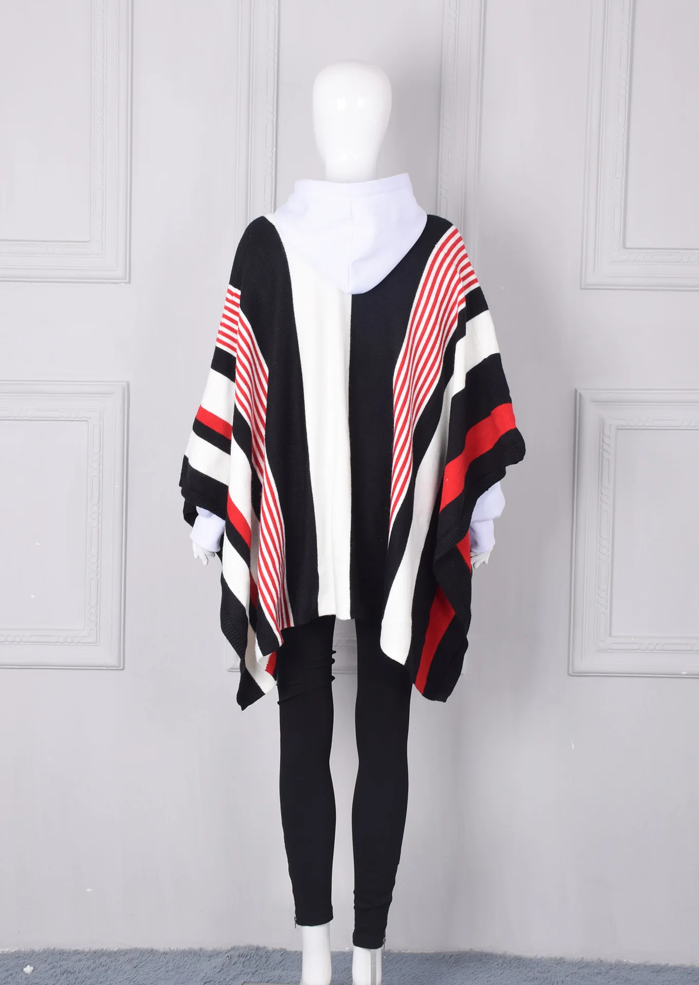 Dear Inn Takashiko's Same Wool Shawl Matched Colour Stripe Loose Cloak Spring 2019 Cardigans Fashion Sweater Women
