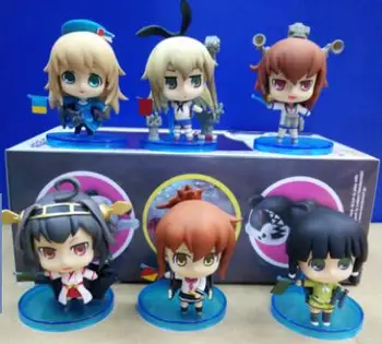 

6pcs/set Kantai Collection Action Figures Anime PVC brinquedos Collection Model toys with retail box Free shipping
