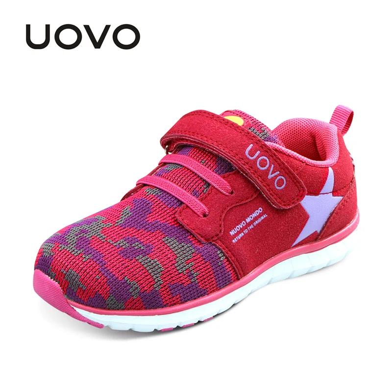 UOVO أحدث الاطفال الأحذية تنفس الربيع الخريف أحذية للأولاد الفتيات خفيفة الوزن وحيد الأطفال أحذية أحذية مرنة ل الاطفال