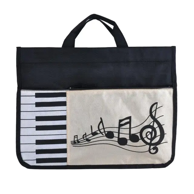 Handbag Musical Bag Portable Linen cotton Music Piano Score Bag Stave