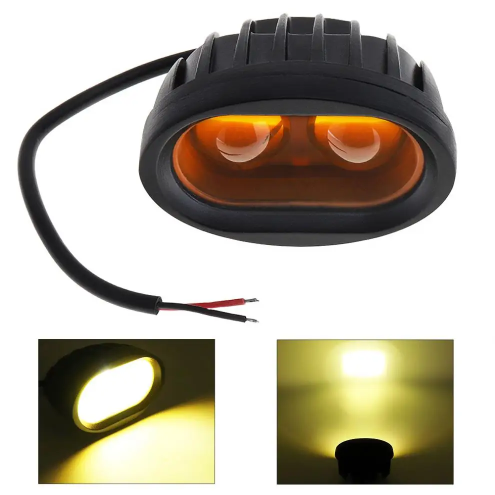 

Waterproof 12V 20W 2000LM 6500K Off-road Motorcycle Moto LED Work Lamp 2x 4D Convex Lens for SUV / Motorbike