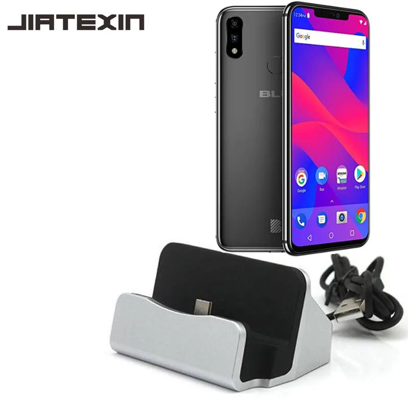 

JIATEXIN For BLU Vivo XI+ Desktop Data Sync Type-C USB Cable Dock Charger Station For XI Plus USB Charging Dock