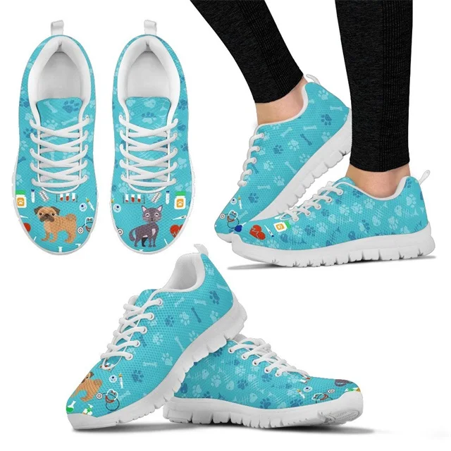 INSTANTARTS/ветеринарные кроссовки; женская обувь; сезон весна-лето; женская обувь на плоской подошве; Feminino Zapatillas; женская обувь с 3D принтом - Цвет: HMG020AQ