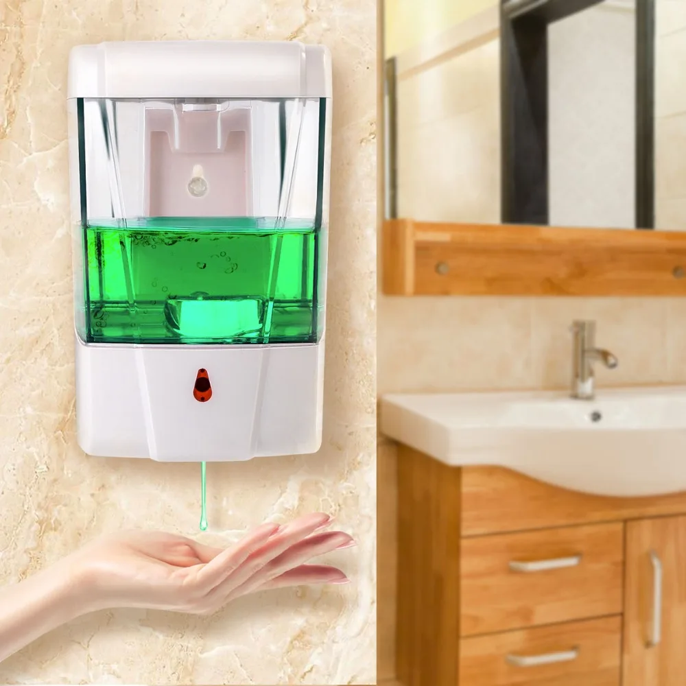 

Automatic 700ml Dish Soap adjustable volume Infrared Sensing Soap Dispenser Touchless Hands Free Sensor Dispenser Auto Pump
