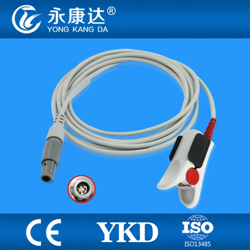 Compatible for Mindray PM7000 6201 8000 9000mec 1000/2000 509B adult finger clip spo2 sensor 6pins |