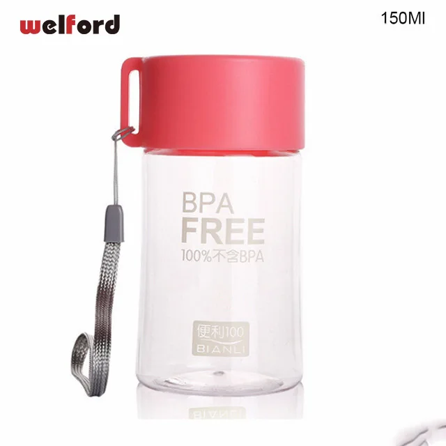 

150Ml Plastic Mini Cute Water Bottle with rope For Children Kids Portable Leakproof Small Water Bottle Bpa Free for gift