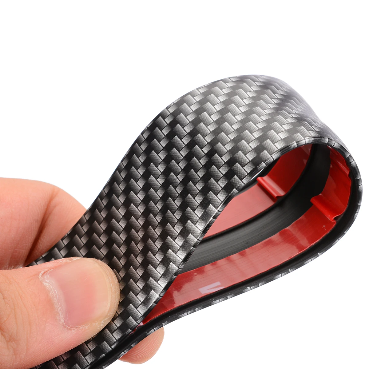 1M*3cm Carbon Fiber Rubber Soft Black Bumper Strip DIY Door Sill Protector Edge Guard Car Stickers Car Styling Accessories