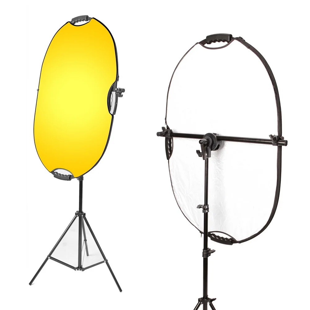 Selens Holder Bracket Swivel Head Reflector Disc Arm Support with 2m light stand Background Stand Tripod Bracket for