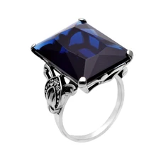 Gótico Antiguo de Joyería de moda Anillo de Bodas de Zafiro de Alta Calidad 925 Anillos de Plata Esterlina para Las Mujeres Artículos Calientes envío gratis