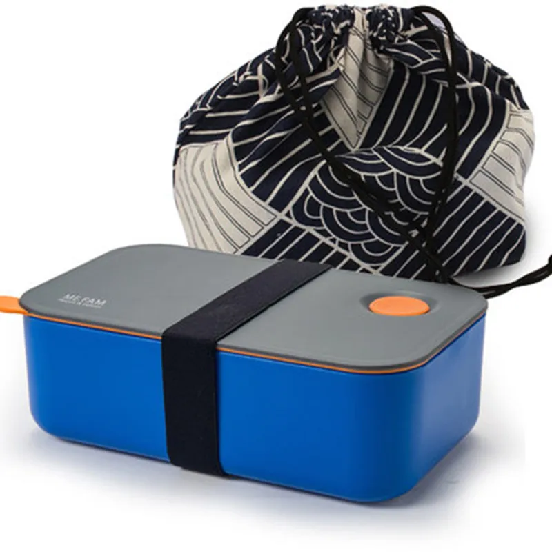 Японский стиль Ланч-бокс пластиковые коробки для обедов бенто творческая пища контейнеры с мешком посуда тепло от microwavable - Цвет: 14