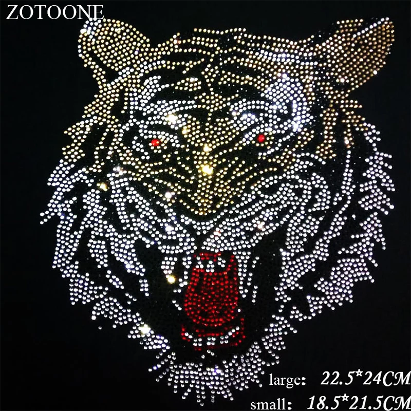ZOTOONE ясно Strass Горячая фиксация аппликация из страз для одежды с рисунком животных