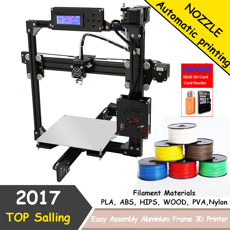 

Easy Assemble DIY 3D Printer Kit Auto Leveling Anet A2 3D Printer Aluminum 2004LCD Printing Size 220*220*220mm/220*270*220mm