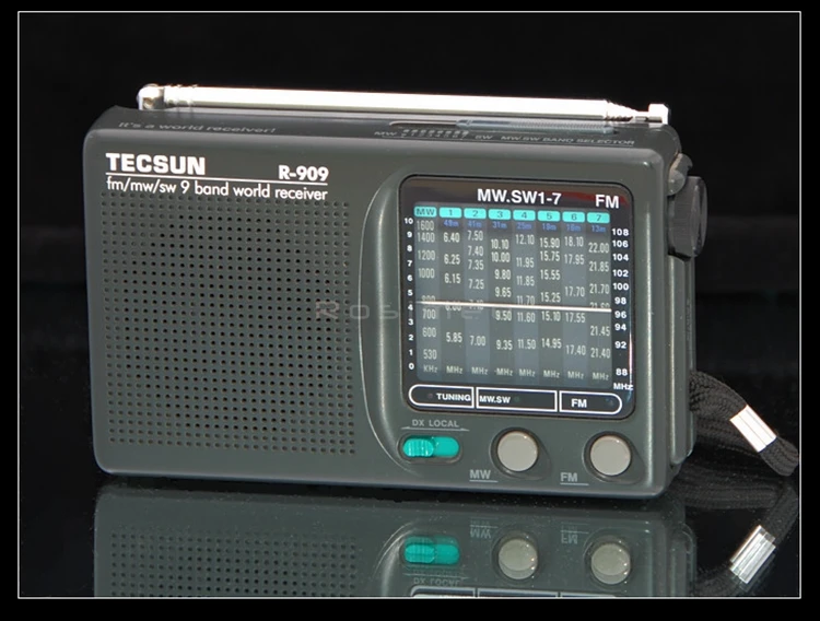 Оригинальное Tecsun R-909 R909 радио FM/MW/SW 9 полосный приемник слова портативное радио tecsun R909 стерео радио