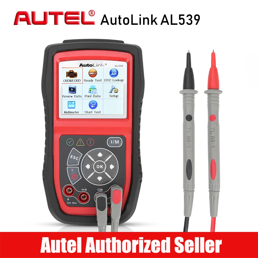 AUTEL AutoLink AL539 OBD2 Car Code Reader Scanner Electrical Voltage Test Tool AVO Meter Auto Diagnostic Tool Battery Tester AUTEL AutoLink AL539 OBD2 Car Code Reader Scanner Electrical Voltage Test Tool AVO Meter Auto Diagnostic Tool Battery Tester