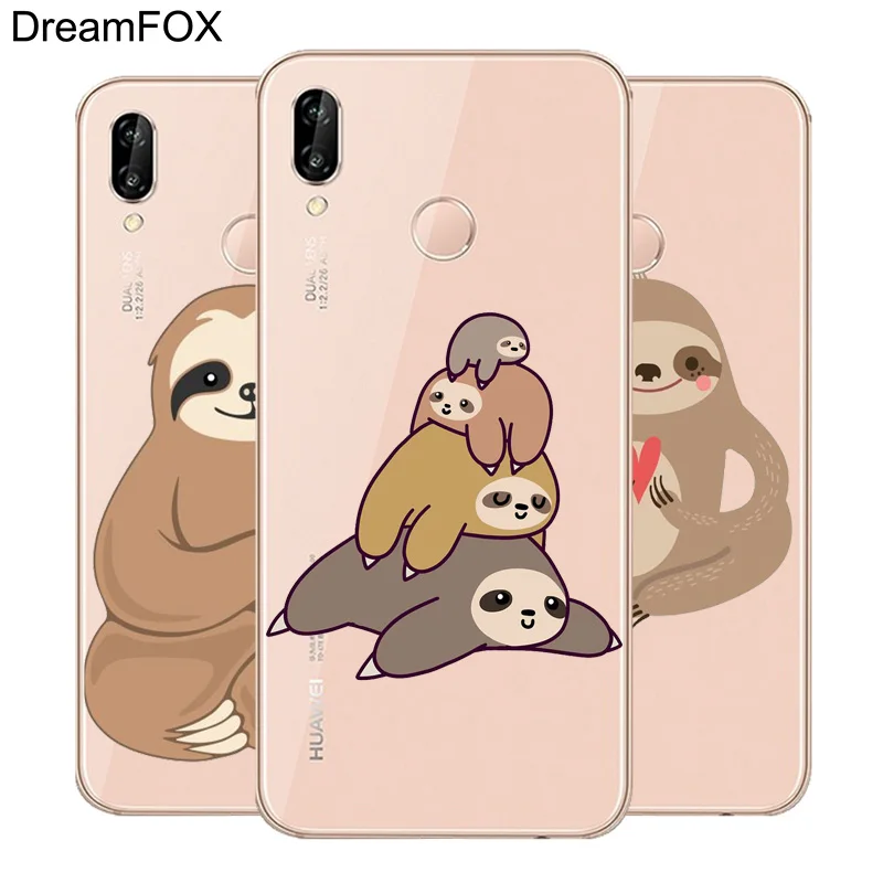 

DREAMFOX M135 Sloth Cute Animals Soft TPU Silicone Case Cover For Huawei Honor 6A 6C 6X 7A 7C 7S 7X 8 Lite Pro