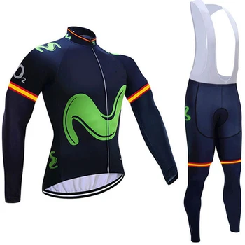 

Movistar cycling clothing men winter Long sleeve cycling Jersey MTB breathable Ropa Ciclismo Bicycle winter cycling wear for men